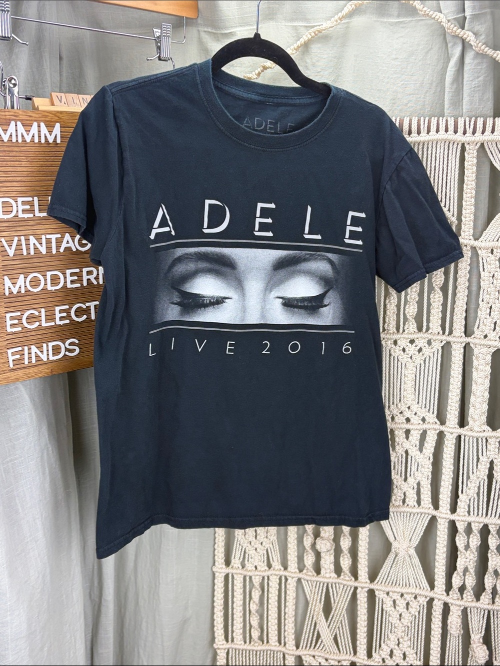 Adele Live 2016 Black Graphic Tee | M